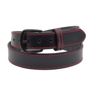 חגורת נשק באפלו "קלאסיק" תפר אדום (אבזם שחור)