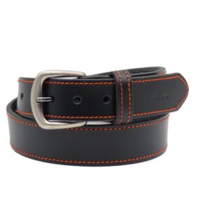 חגורת נשק באפלו "קלאסיק" תפר כתום (אבזם ניקל מושחר)