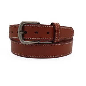 חגורת נשק דגם באפלו "קאמל" + תפר לבן (אבזם ניקל מושחר)