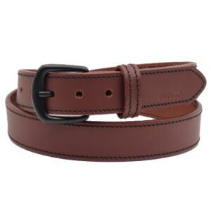 חגורת נשק דגם באפלו "חום" + תפר שחור (אבזם שחור)