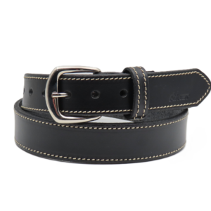 חגורת נשק באפלו "קלאסיק" תפר שמנת (אבזם ניקל)